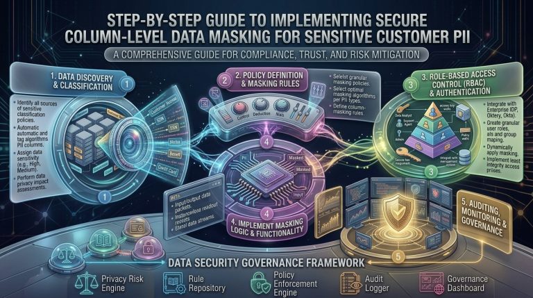 Step by step guide to implementing secure column level data masking for sensitive customer pii