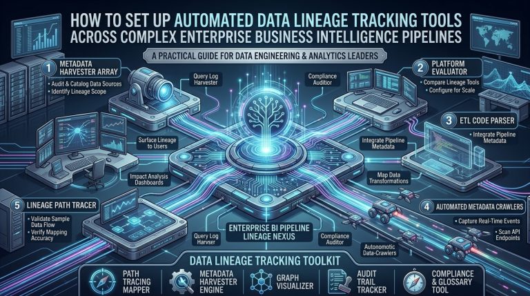 How To Set Up Automated Data Lineage Tracking Tools Across Complex Enterprise Business Intelligence Pipelines